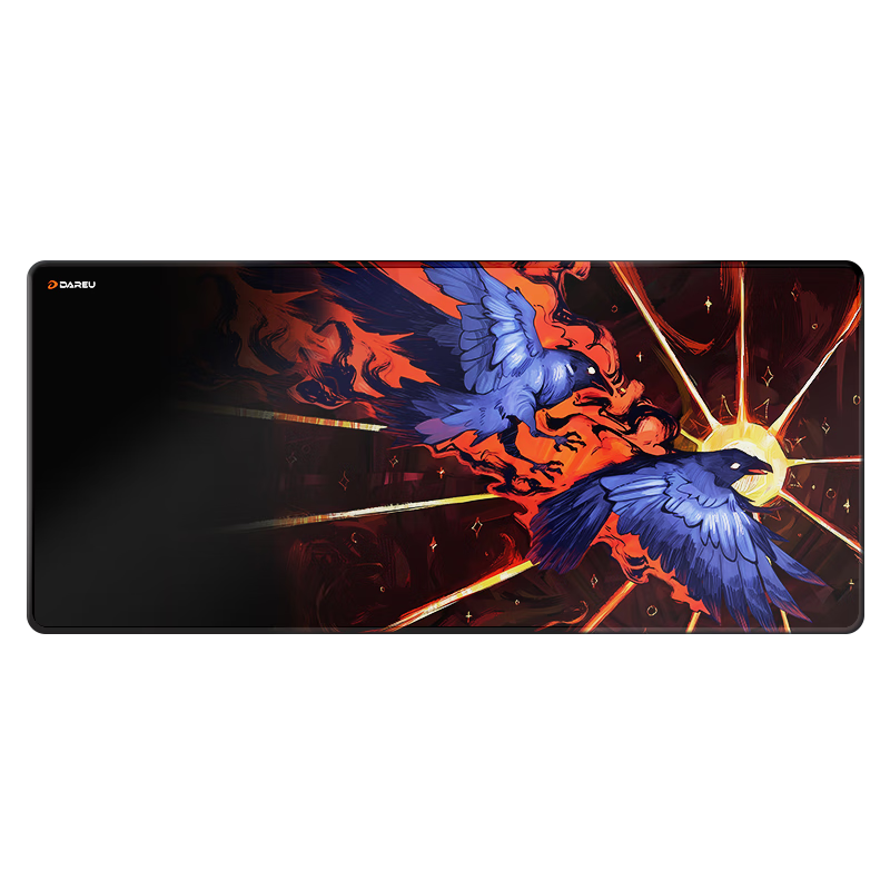 Dareu Gaming Mouse Pad FPS Smooth Thickened Precision Stitched Edges Washable Large Keyboard Desk Mat Yatagarasu 900x400mm