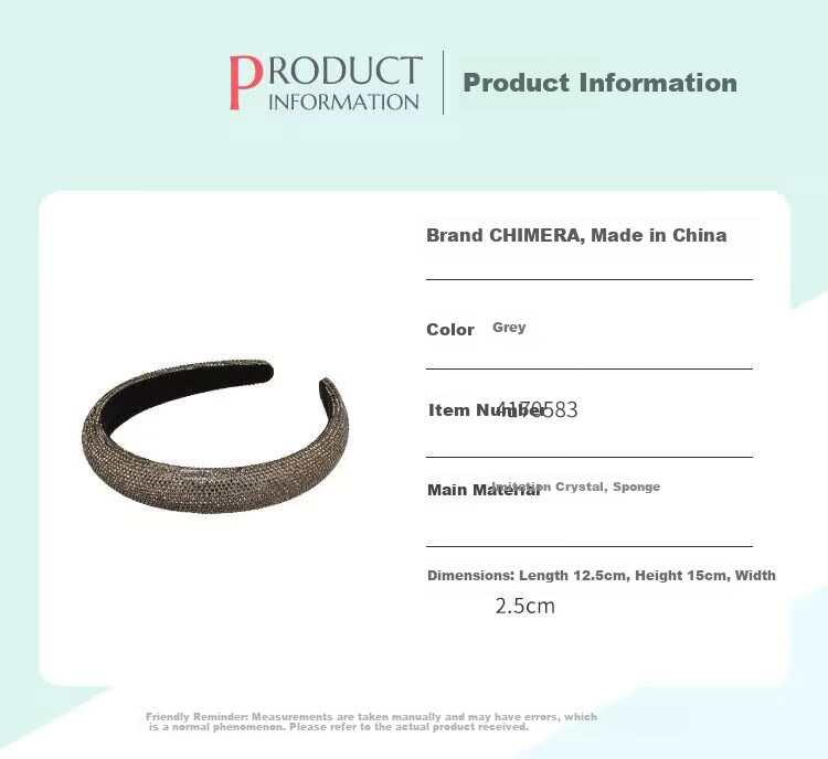CHIMERA Luxury Princess-Style Headband, High-End Korean Version, Simple Hair Accessory, Mid-Autumn Festival Gift for Wome 2