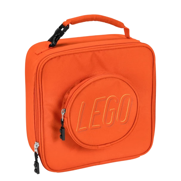 LEGO® Lunch Bag, Insulated Lunch Box Bag, Lunch Bag with Handle, Birthday Gift, Orange