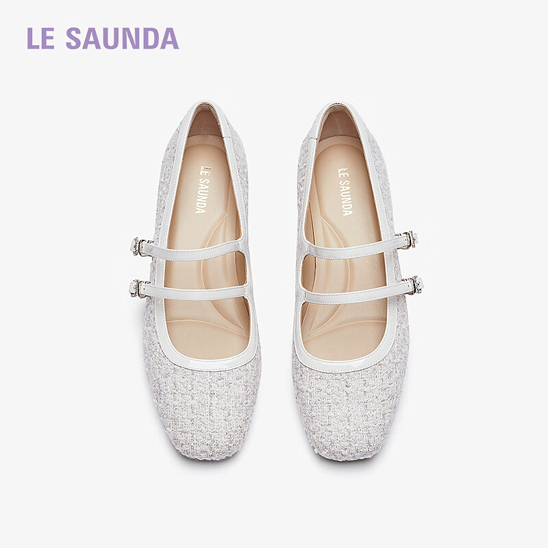 Laird Spring Summer 2026 Women's 6T35404 Oat White Chunky Heel Mary Jane Shoes OWF37