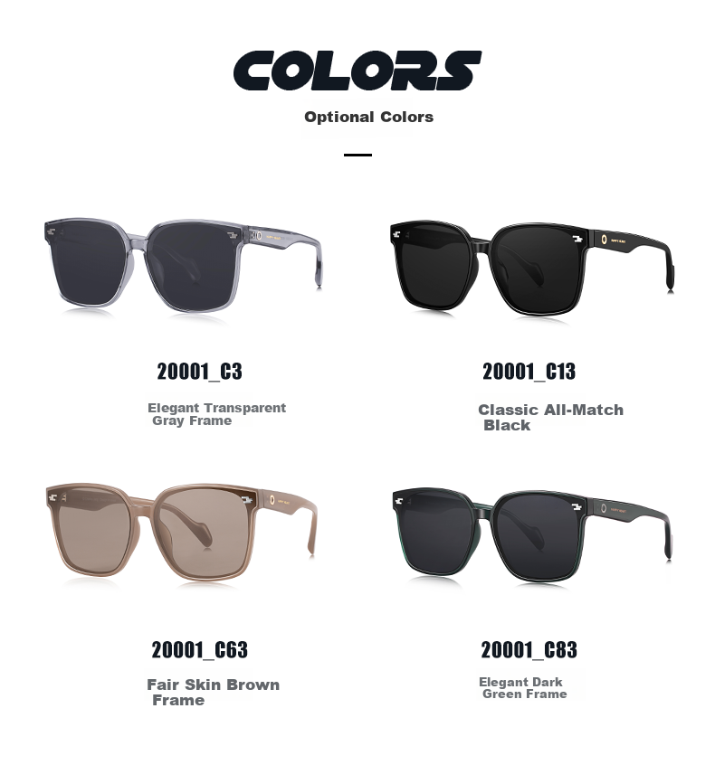 Chaersitaoxin Polarized Sunglasses for Men And Women, Large Frame Sunglasses for Driving And Photography, GM Style Glasses And Sunglasses for Women, Black Frame CJ20001 Back to School 7