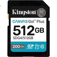 Kingston 512GB SD Memory Card U3 V30 Camera Memory Card High-Speed SD Card Large Capacity 4K Ultra HD Recording Read Speed 200MB/s Write Speed 160MB/s