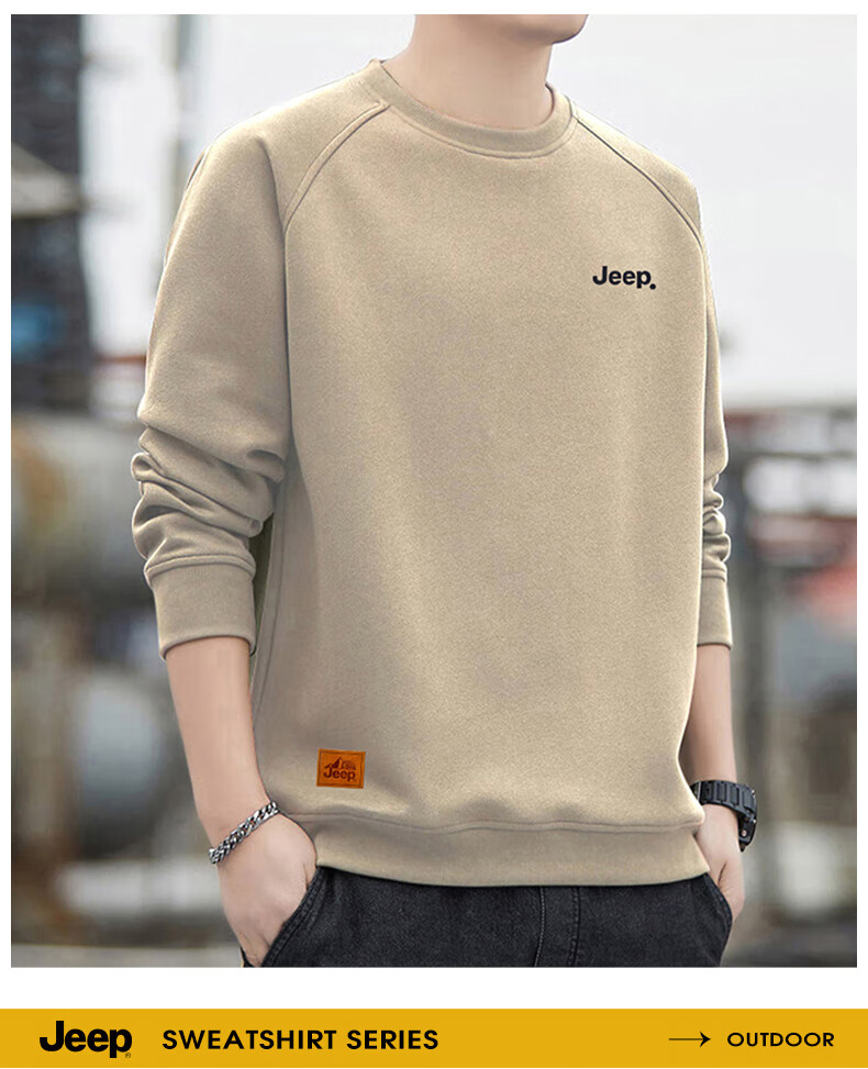JEEP Men's Winter Fleece-Lined Thickened Long Sleeve T-Shirt Warm Crew Neck Base Shirt Black M 10
