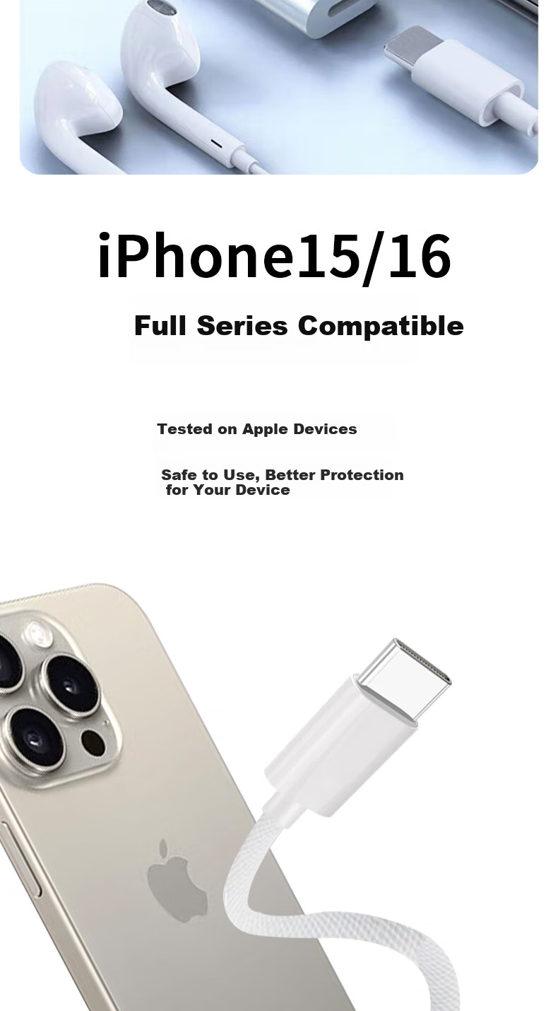 Masentek Type-C to Lightning Adapter for Apple Earphones, IPad, Macbook, DAC for Apple 16/15 Inch, Huawei, Xiaomi Tablets And Laptops 4