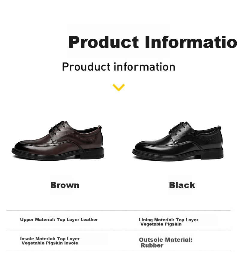 HLA Men's Classic Full-Grain Leather Formal Business Derby Shoes HAAPXM1FBA168, Brown, Size 38 3
