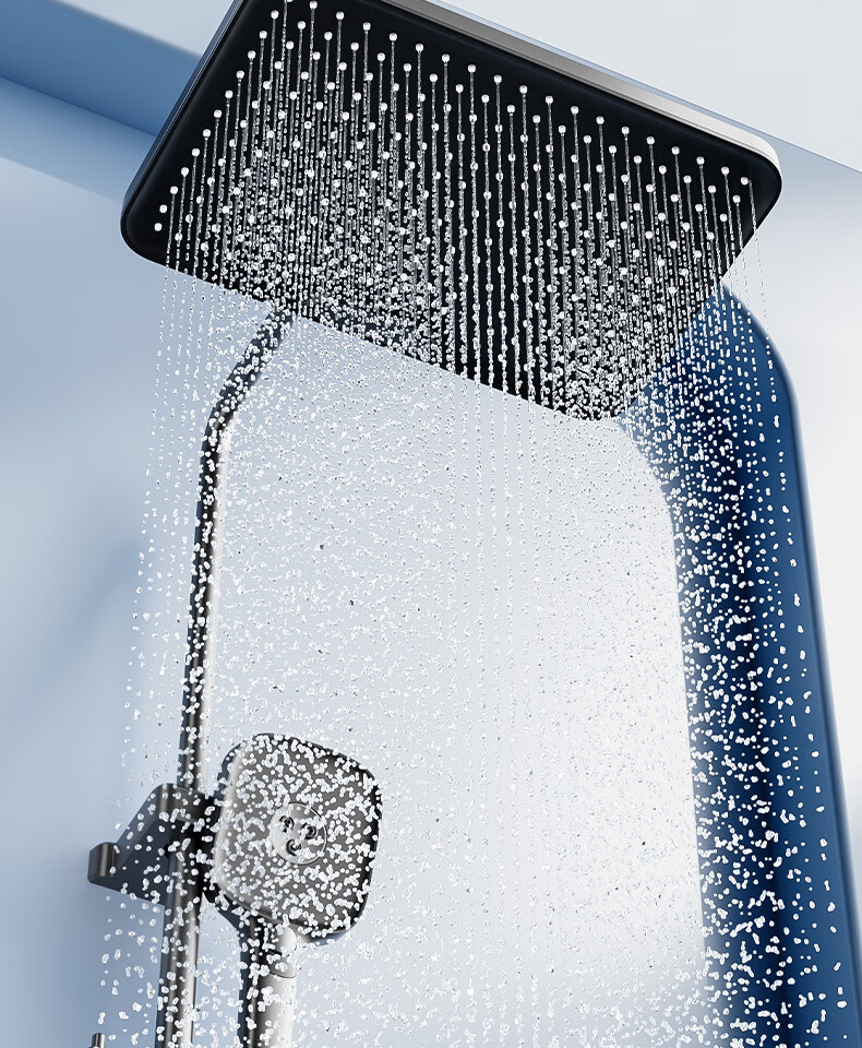 SSWW Bathroom Shower Head, Smart Piano Shower Head, Complete Set, Integrated Full Copper Pressure-Increasing Shower Device, TS9 14