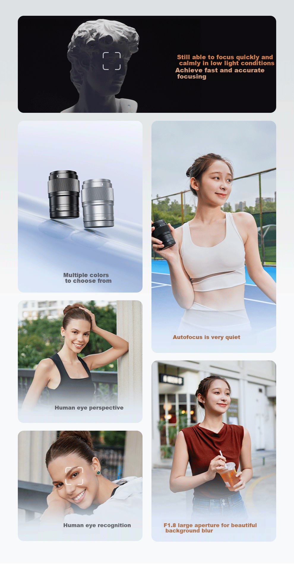 YONGNUO YN35mm F1.8S Sony E-Mount Standard Prime Lens, Compatible with ZV-E10 A6000 And Other Sony Cameras, Black Shell 2