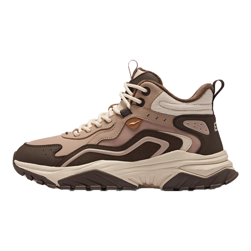 ERKE Men's High-Top Cotton Shoes Warm Height-Increasing Non-Slip Sports Casual Shoes Zhiye 3