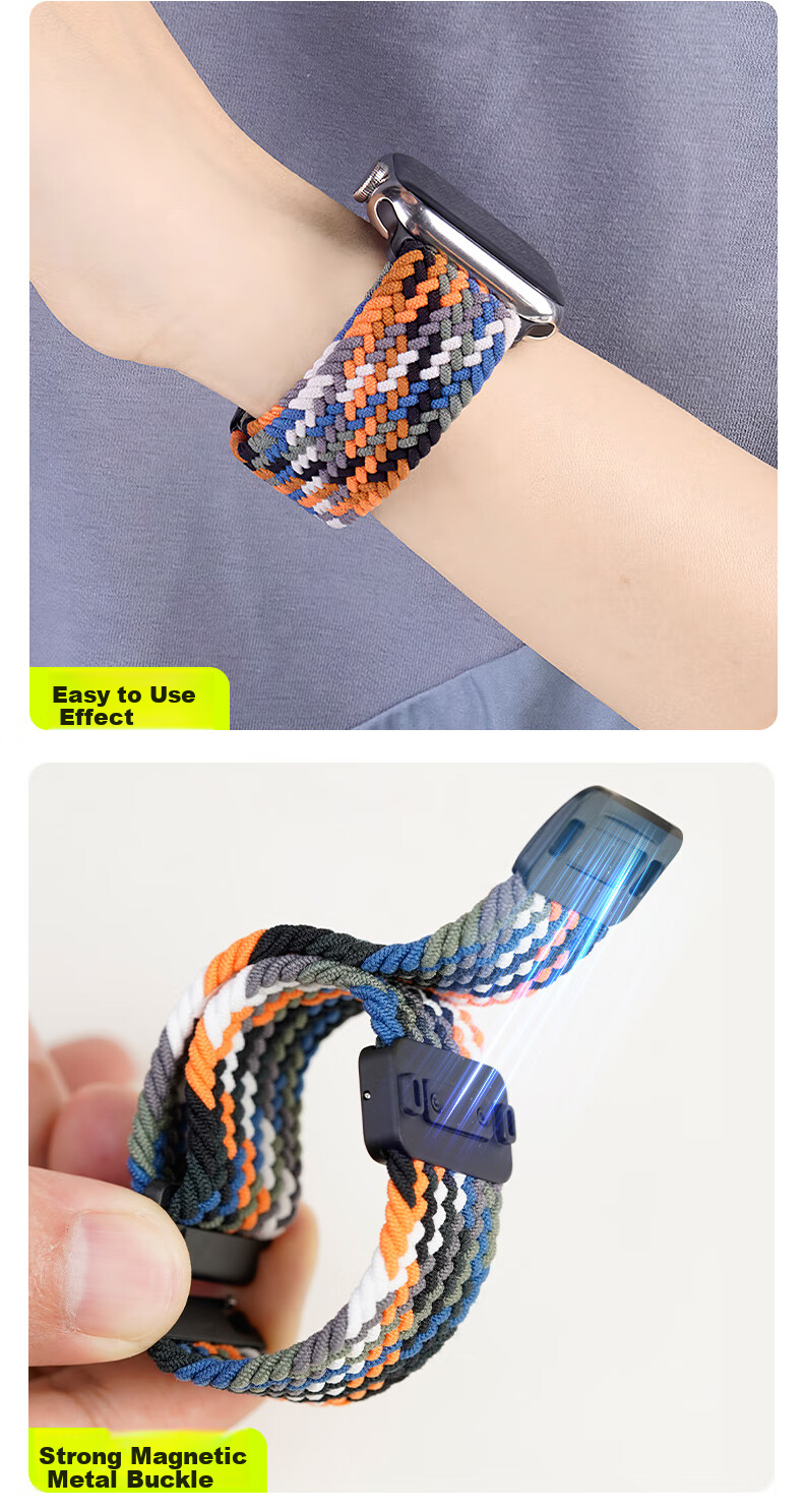 Canghua Apple Watch Ultra Strap, Apple Watch Ultra 4/3 Wild Track Loop Band, IWatch S12/S11/S10/9/8/SE3/Ultra2 Braided Strap 4