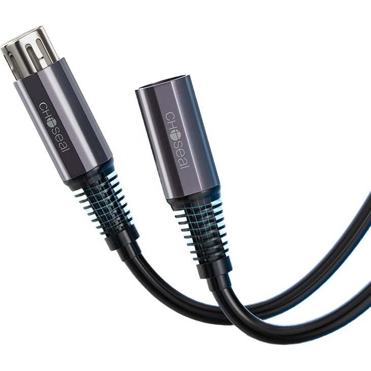 CHOSEAL QAD24BKT1 Аудиокабель-удлинитель XLR, 1 метр, черный