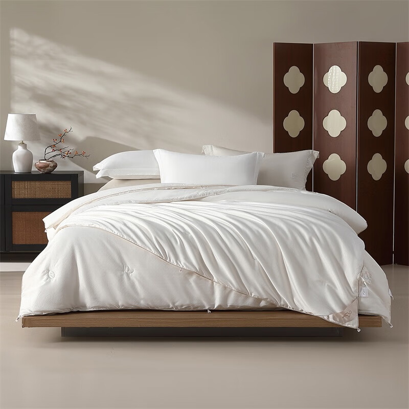 Одеяло Mercury Home Textiles из тусса-шелка, зимнее, двустороннее, 2-в-1, 200x230 см, около 4.5 кг