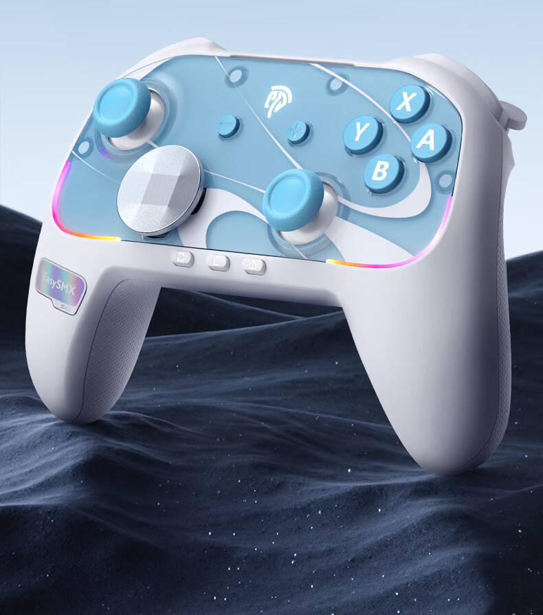 EasySMX S10 Nintendo Switch 2nd Gen Pro Game Controller One-Key Wake Joy-Con Bluetooth HD Vibration PC Steam Zelda Pokémon Macro Programming White 1