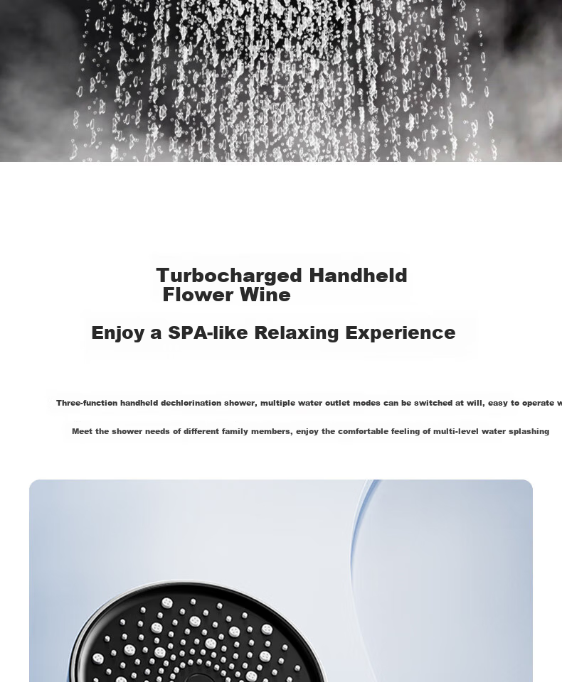 SSWW Bathroom Shower Head, Piano Shower Head Complete Set, Integrated Shower System, Fine Copper Bathroom Shower Sprayer TS9 10