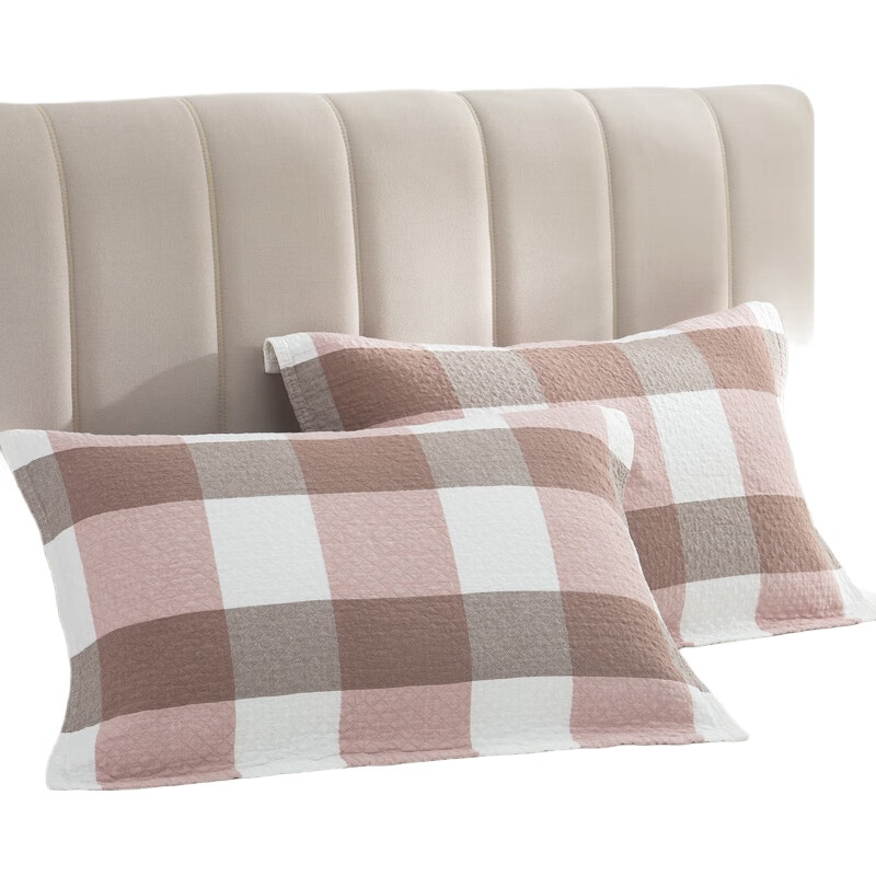 Наволочка Grace Home Textiles "Джентльмен" из чистого хлопка, большая, впитывающая пот, 2 шт., розовая, 80x50 см