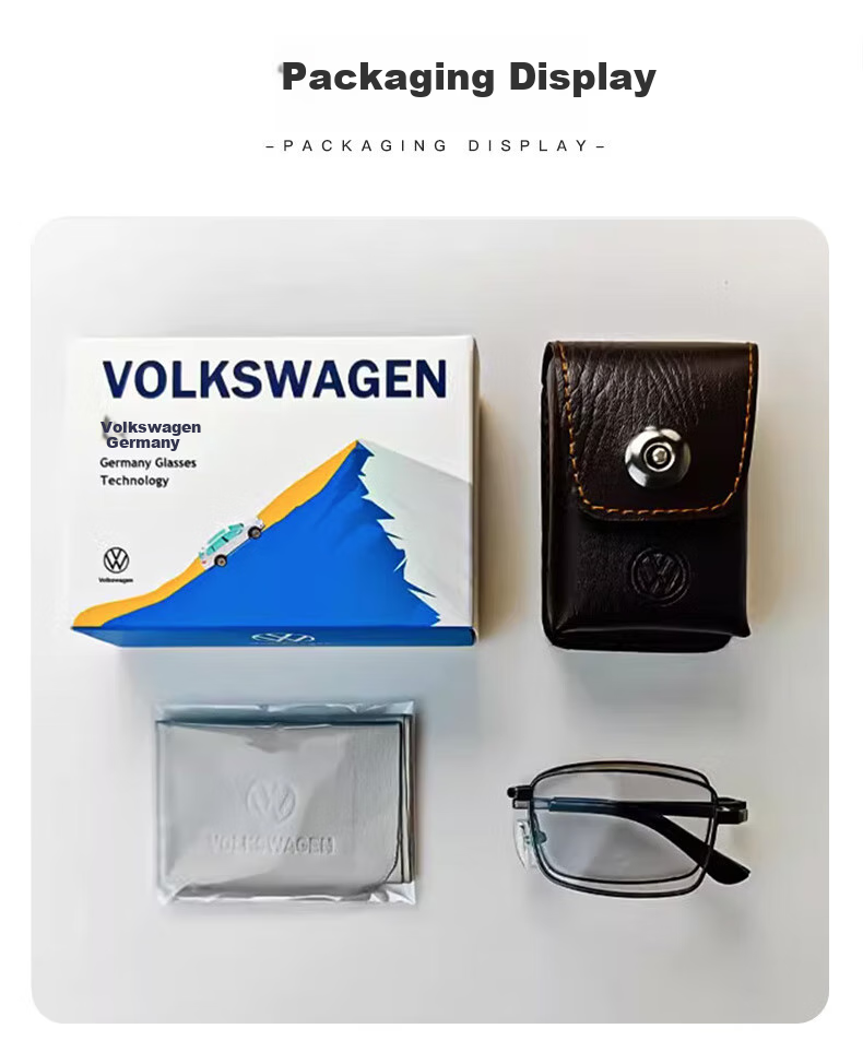Volkswagen German, Unisex Folding Reading Glasses with Anti-Blue Light Lenses for Elderly, Model 620 Gun, -2.5 Diopters 11