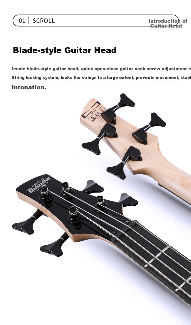 IBANEZ GSR200 Electric Bass Guitar for Students And Beginners, Entry-Level Performance Instrument, Sky Blue Color 3