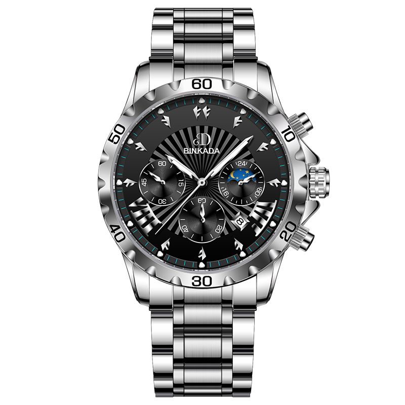Binkada Men's Multifunction Fully Automatic Mechanical Style Top 10 Brand Sports Watch Birthday Gift