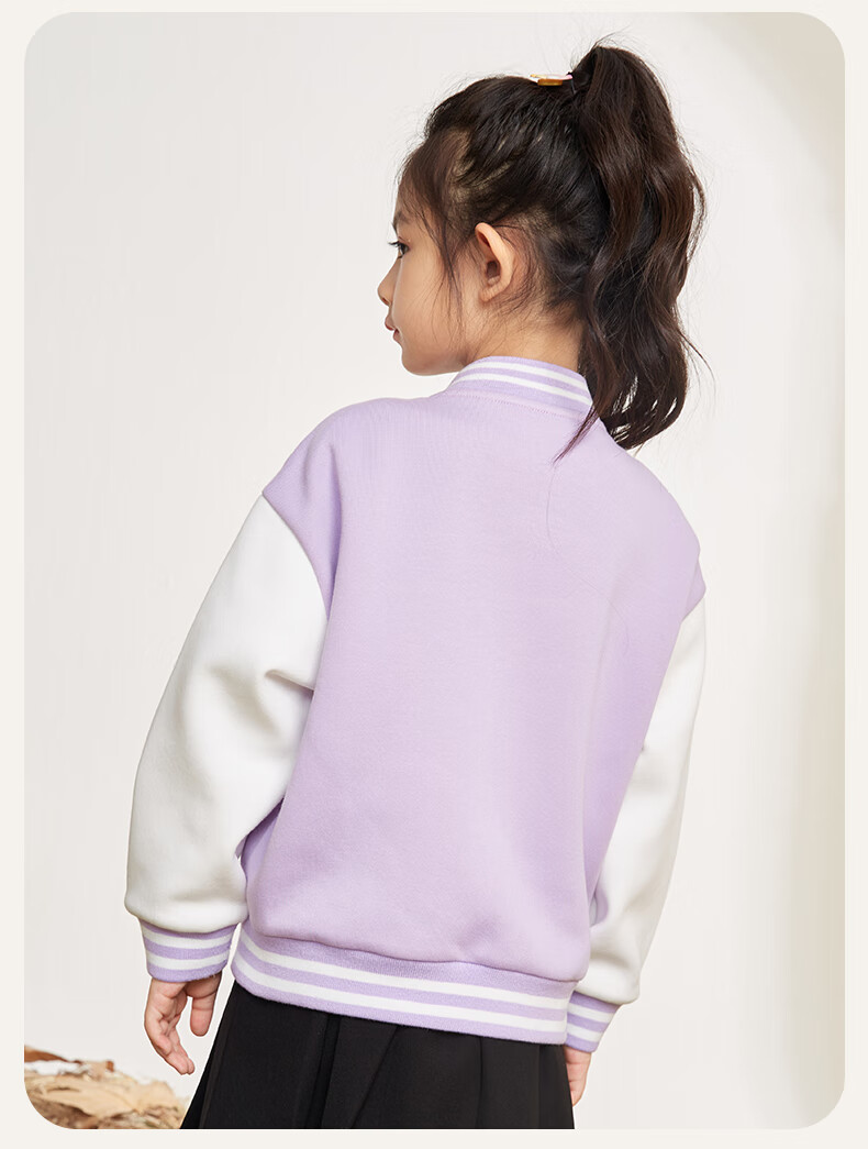 Baleno Girls' Outfit Set, Spring And Autumn 2025 Style, Casual Children's Clothing, Baseball Jacket, Thin Children's Autumn Wear, Sportswear Two-Piece Set 11