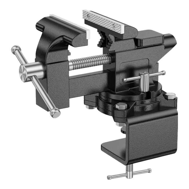 KOMAX Small Household Universal Bench Vise Industrial Grade Multifunctional Cast Steel Table Vise Clamp Fixture Workbench