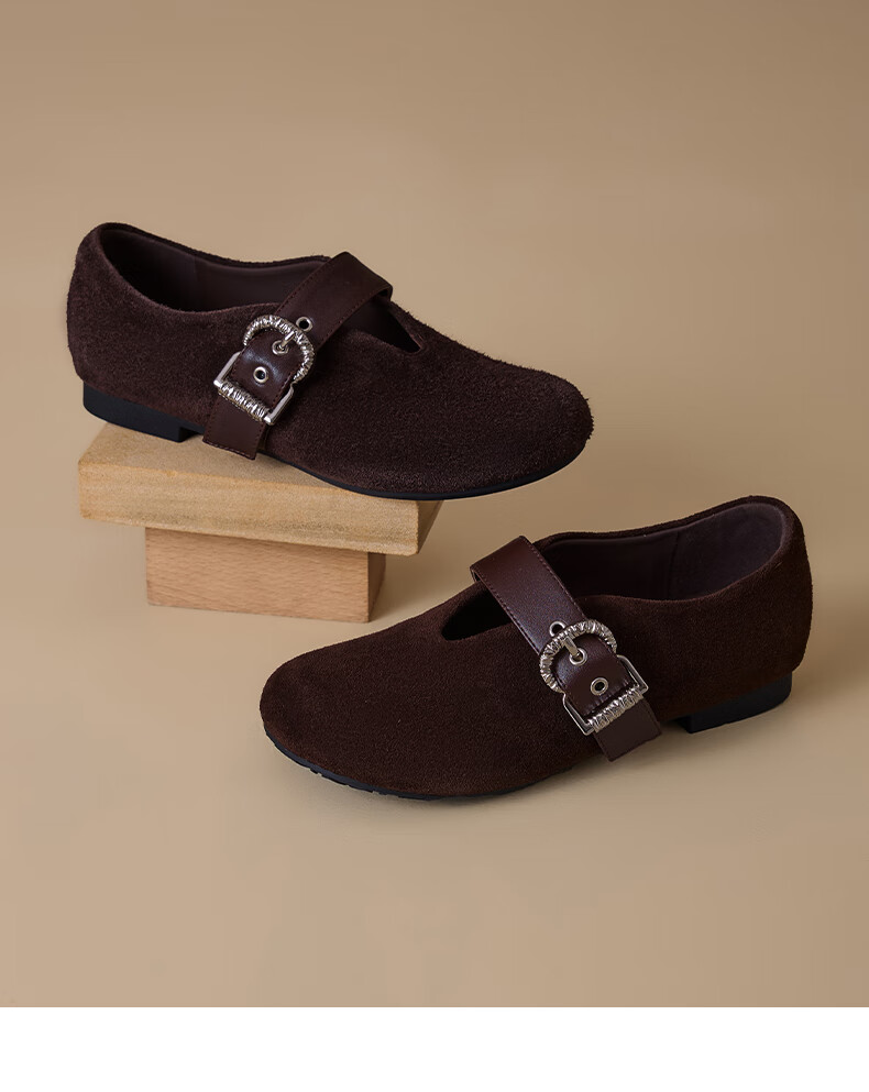 St&Sat Women's Hidden Heel Shallow Mouth Slip-On Shoes 2025 New Autumn Winter Retro Lazy Soft Sole Closed Toe Birkenstock Shoes 13