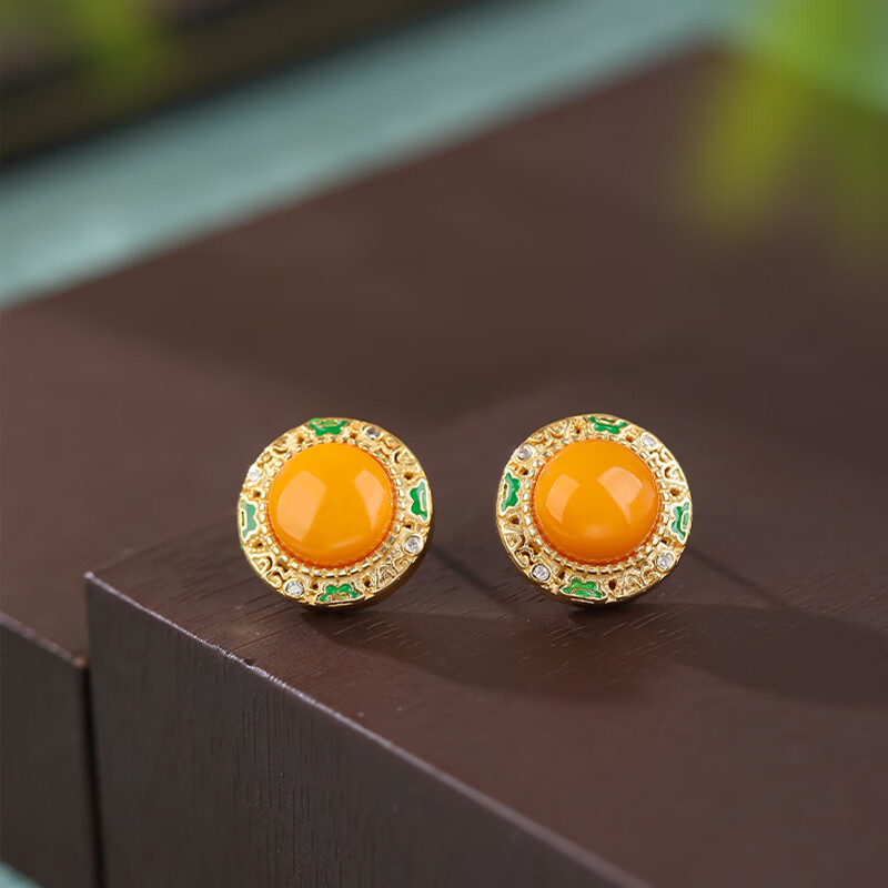 Серьги из серебра с эмалью
