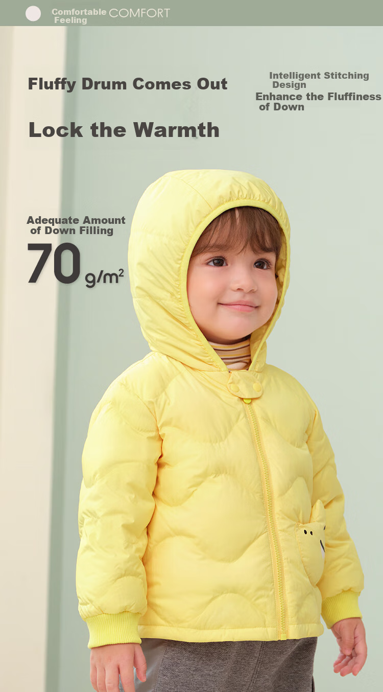 BALABALA Children's down Jacket for Girls And Boys, Winter Lightweight Warm Coat for Toddlers, Cute Outerwear for Baby Boys And Girls 7