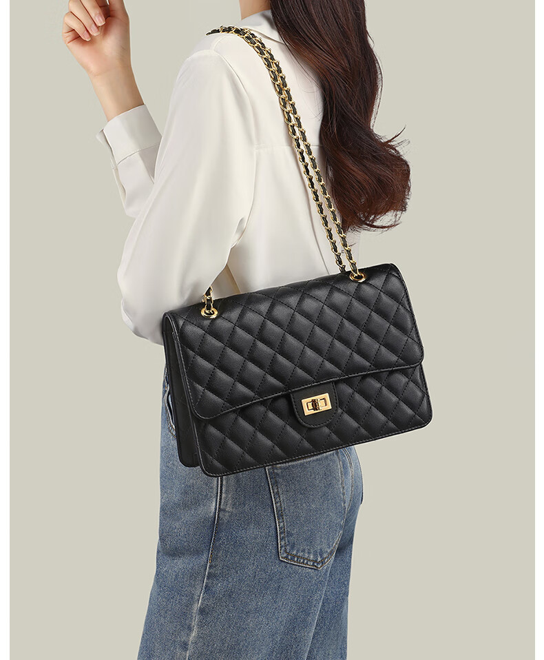 Millies Leather Handbag, Women's Quilted Chain Bag, Light Luxury Crossbody Shoulder Bag, Practical Birthday And Mother's Day Gift for Mom 1