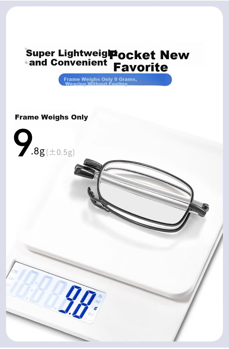 GOGOSOON High-Definition Clear Reading Glasses for Men, Foldable Portable Anti-Blue Light Stylish Ultra-Light Comfortable Reading Glasses for Women, Qixi Festival 3