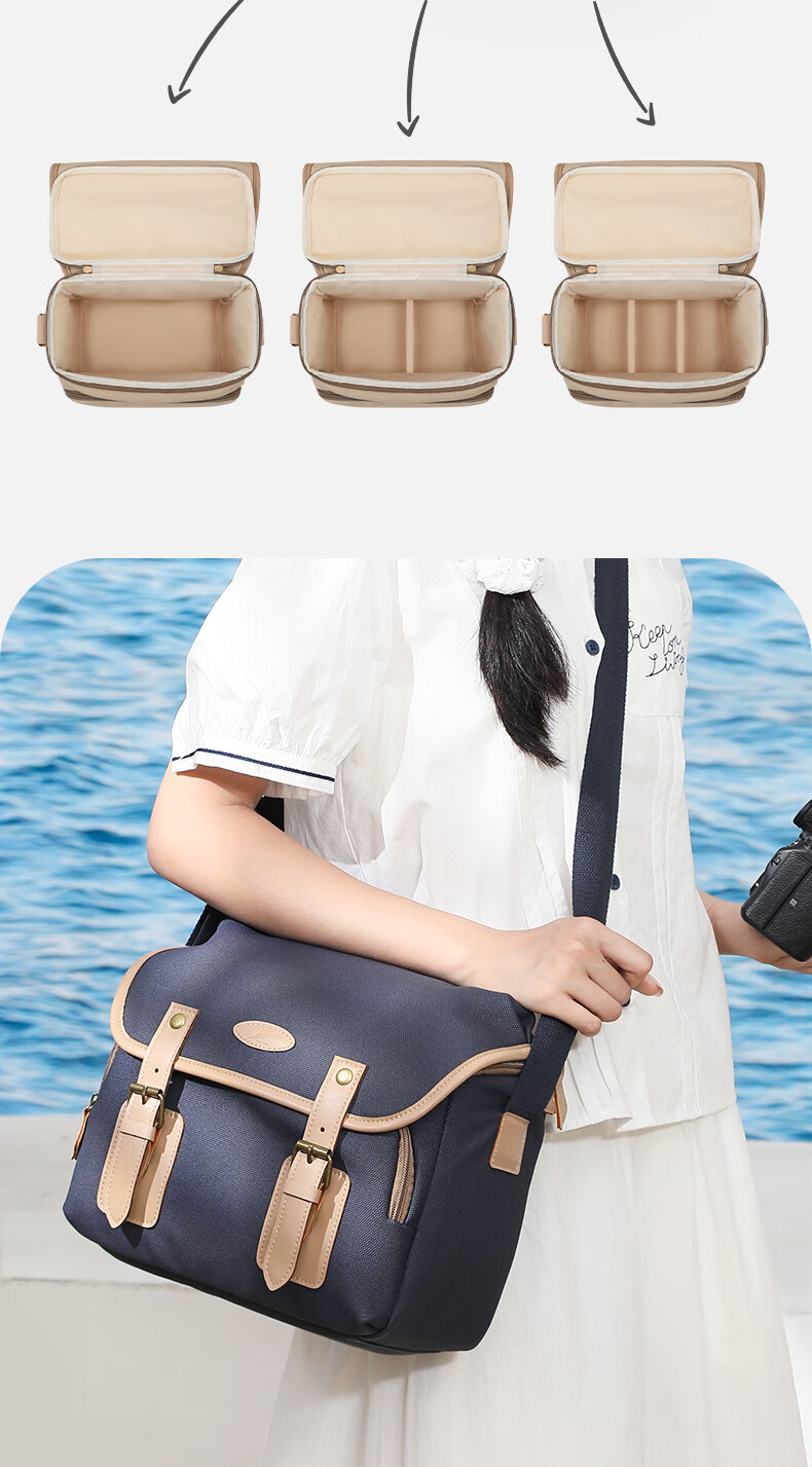 LOHAS Travel Waterproof Large Capacity Camera Bag Crossbody Photography Storage Backpack for Mirrorless and DSLR Professional Portable Casual Shoulder Bag 4