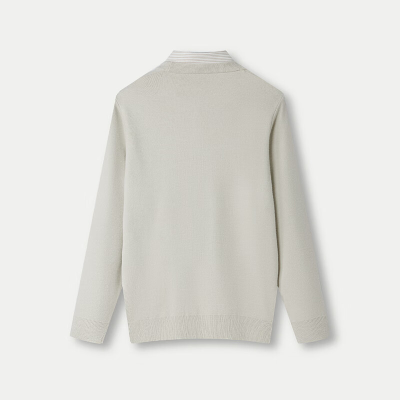 HLA Long-Sleeve Knit Sweater for Men, Warm And Stylish Faux Two-Piece Sweater for Winter