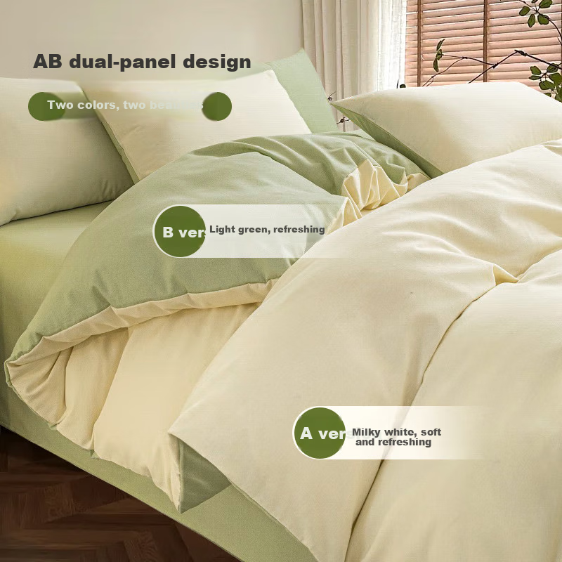 CROWN Duvet Cover 150x200cm for Student Dormitory Single Bed 1.5m X 2m Bed Sheet Duvet Cover Single Piece Class A Bedding