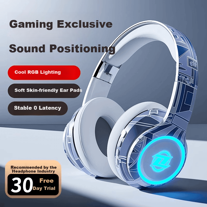SR Berlin Voice 2026 New Wireless Bluetooth Headphones with High-Quality Sound, Gaming Ears for Positioning Audio, Compatible with Phones And Computers, Long Battery Life CH999 Blue