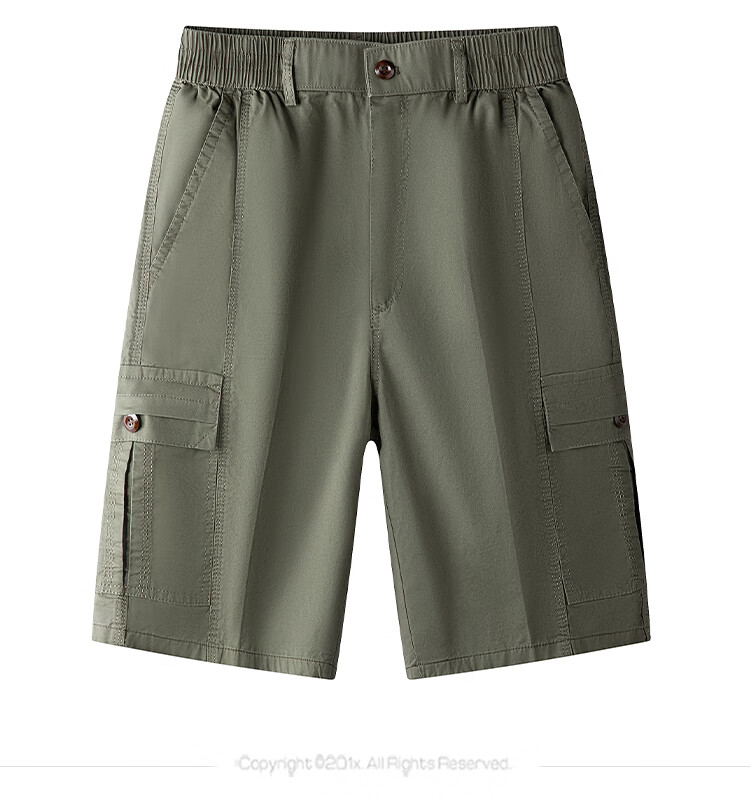 ROMON 100% Pure Cotton Shorts for Men, Summer Casual Five-Point Pants, Breathable Business Shorts for Young And Middle-Aged, Running Sports Beach Shorts, Thi 6