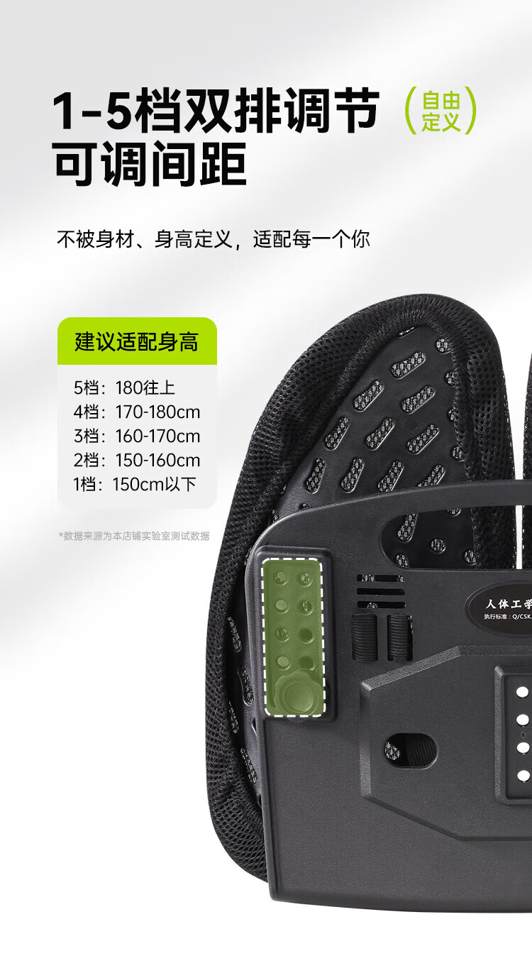 Yuzhaolin Ergonomic Lumbar Support Office Chair Backrest Long Sitting Waist Protector Car Lumbar Cushion Support Pad 9