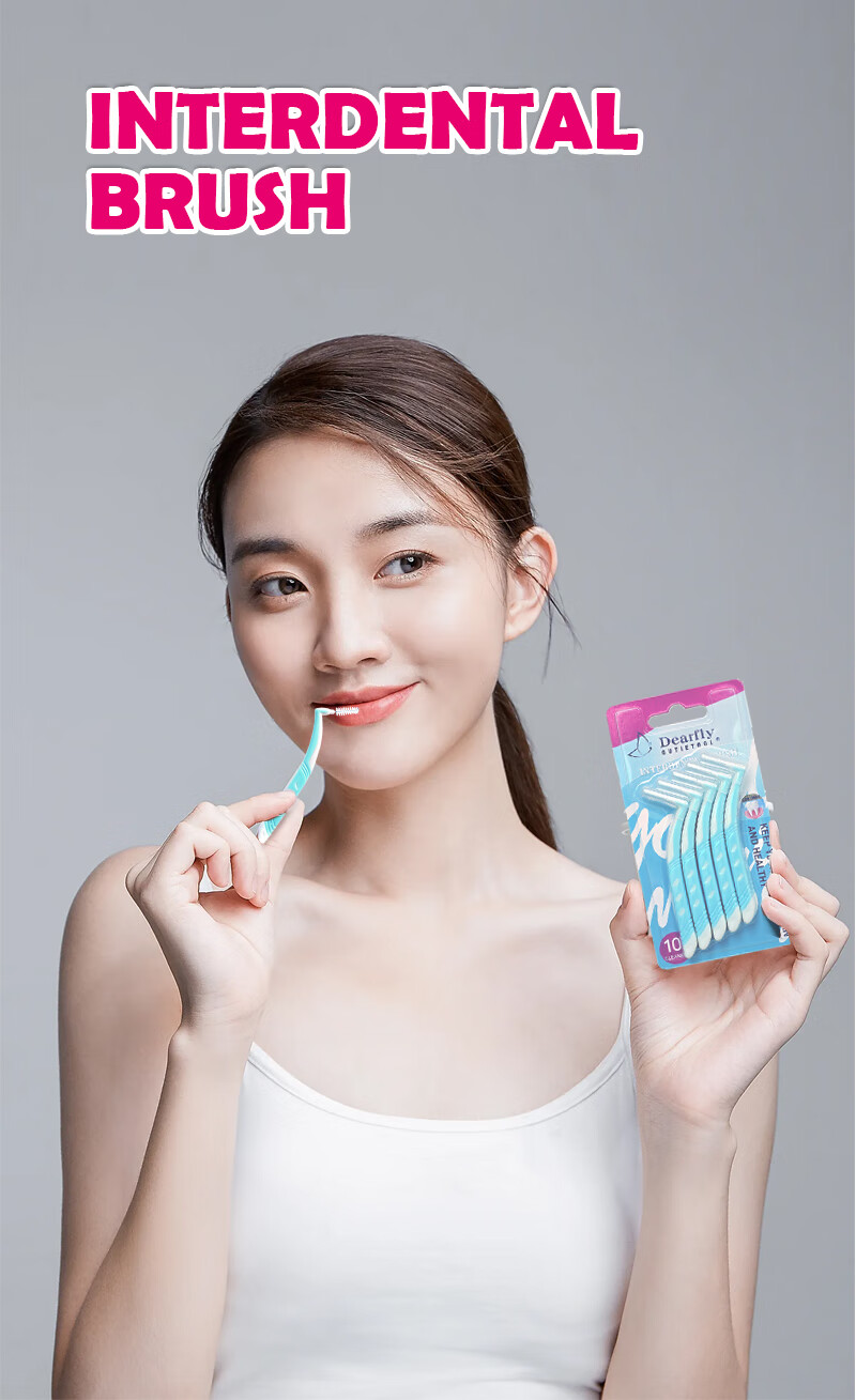 Dearfly Orthodontic L-Shaped Interdental Brushes Soft Bristle 0.6mm (10 Pack) 8