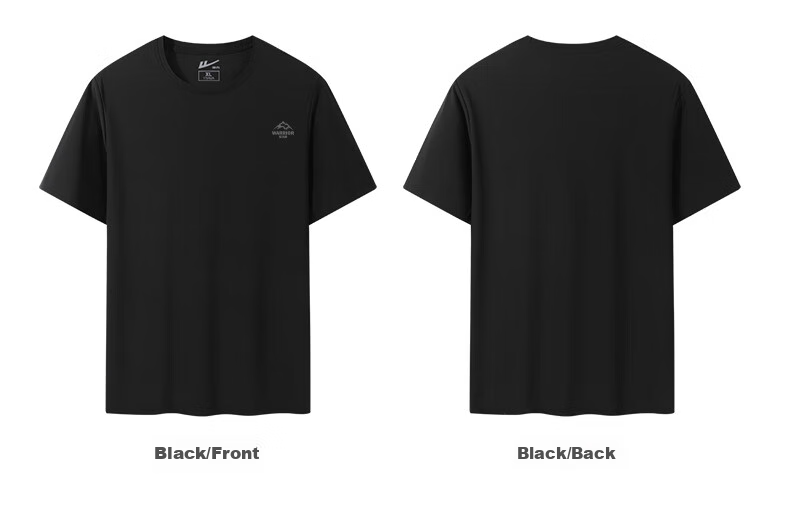 Huili Men's Short-Sleeve T-Shirt, Summer Ice Silk Breathable Quick-Dry Half-Sleeve T-Shirt, Loose-Fitting Cool Running Fitness Wear 14