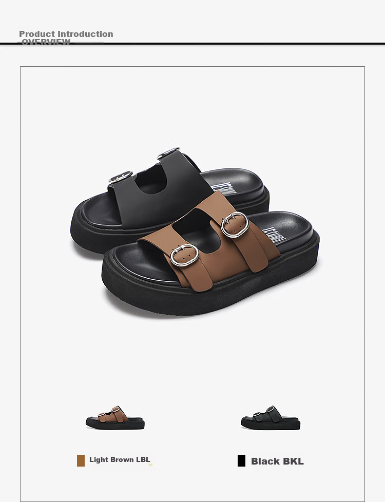 Le Saunda Y Series Casual Round Toe Beach Shoes, Thick-Soled Slide Sandals for Women, Outdoor Slippers 5M41501, Light Coffee Color LBL, Size 38 2