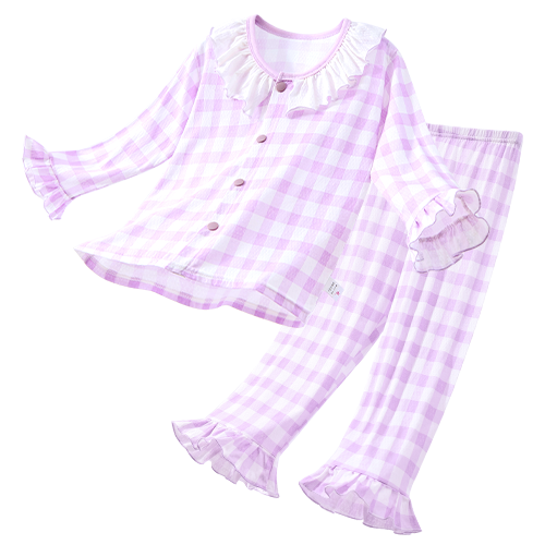 DEESHA 100% Cotton Children's Pajamas Autumn Winter Girls Home Wear Teenagers Students Baby Air Conditioning Clothing Set