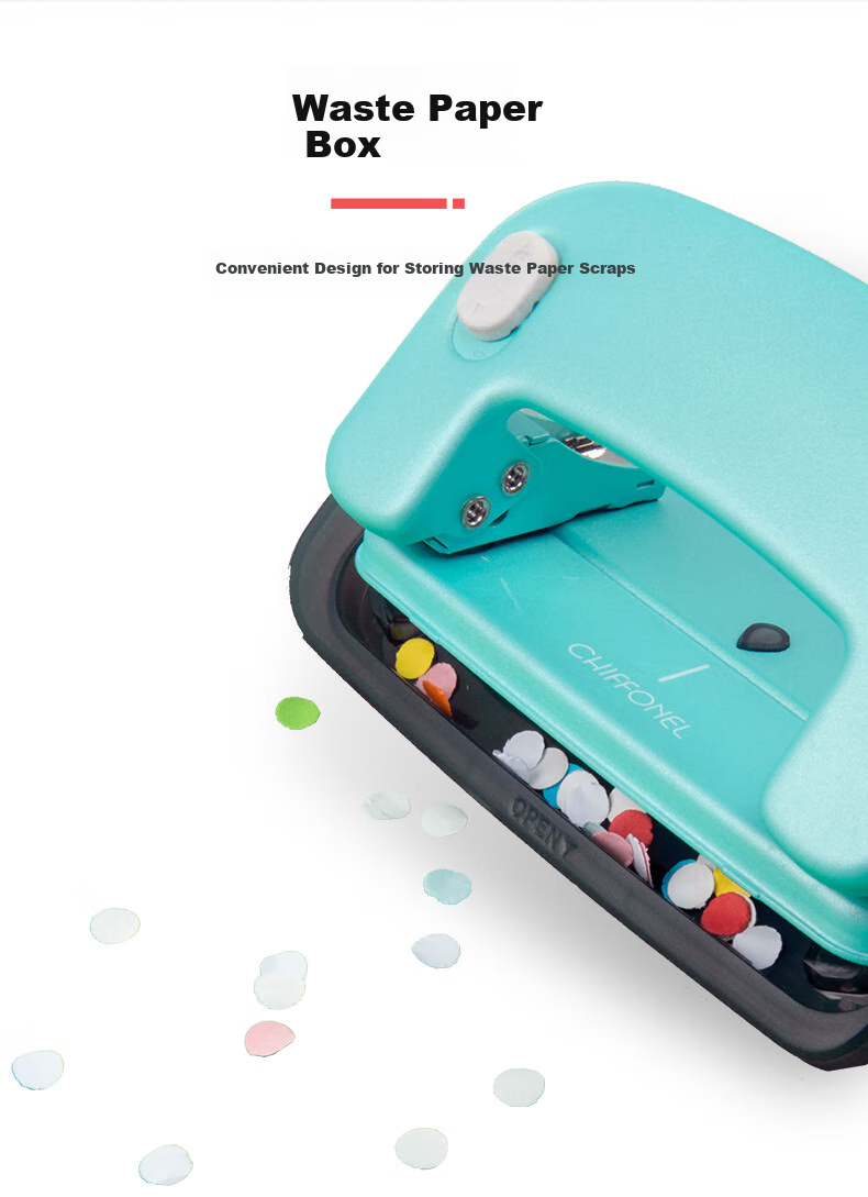 MAX Two-Hole Punch, Labor-Saving Office File Circular Hole Puncher, 10 Sheets/80g, DP-12, Gree 2