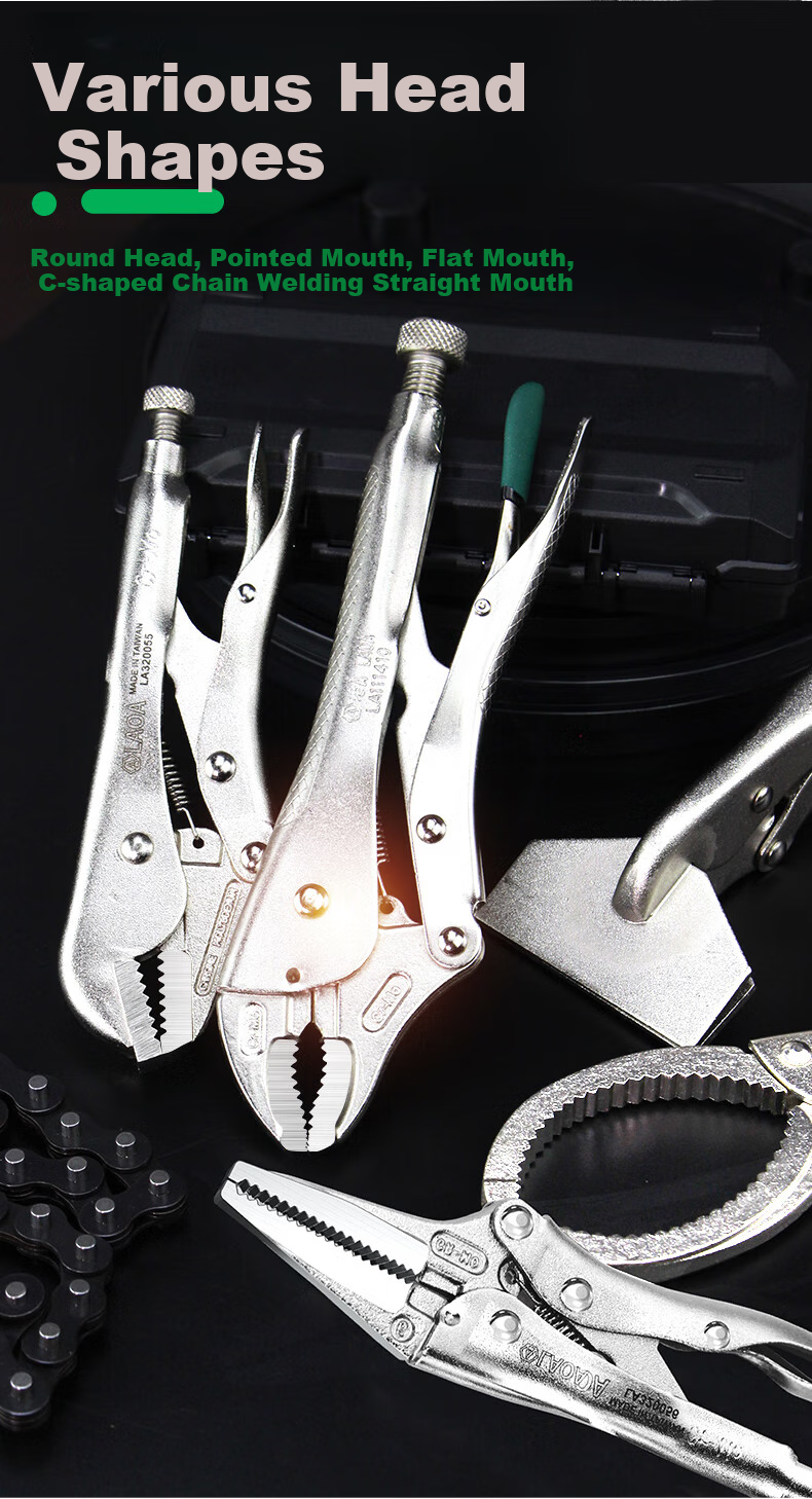 LAOA Old A Round-Nose Pliers, Two-Gear Wide-Jaw Gripping Pliers, Repair Pliers, Pressure Pliers, 10 Inches, LA320410 4