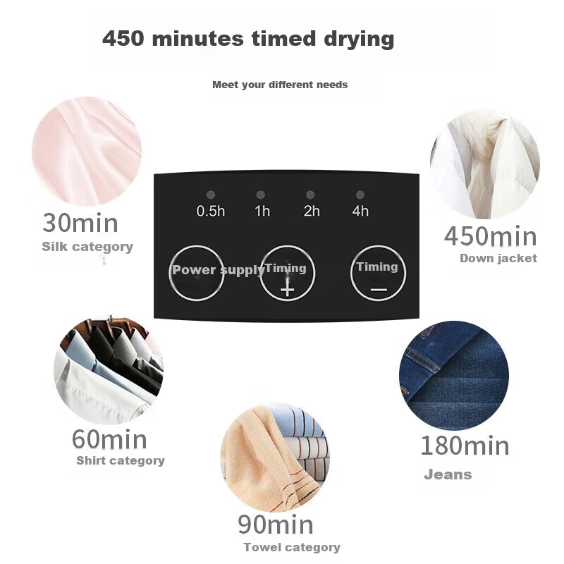 AUX [16 Stainless Steel Tubes] Clothes Dryer, Home Use Garment Drying Machine, Baby Clothing Sterilizer And Dehydrator, Air Dryer, Double-Layer Small Wardrobe Drying And Dehumidifying Device