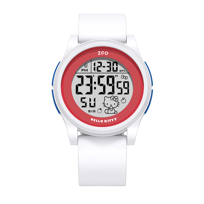 Hello Kitty Electronic Watch for Girls Student Luminous Waterproof Sanrio Sports Digital Watch for Middle and High School Students