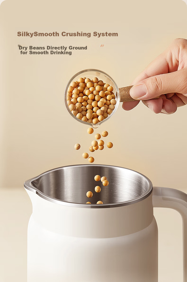 Bear Soy Milk Maker High-Speed Blender for Home Use, 1L Fast Soy Milk, Large Capacity for 2-3 People, Fully Automatic No-Cook Multifunctional Food Processor Juicer, Non-Coated DJJ-H08C1 12