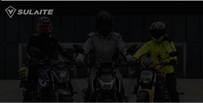 SULAITE Motorcycle Riding Two-Piece Raincoat and Rain Pants Set Electric Vehicle Rider Four-Season Heavy Rainproof Riding Rainwear 1