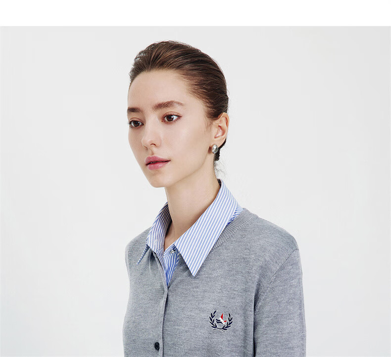 Navy Sail Italy Women's Soft Touch Crew Neck Knit Cardigan Classic Sweater Jacket 2334092061 Blue S 22