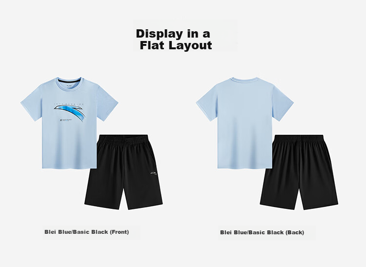 ANTA Children's Sportswear Set, Boys' Short-Sleeve T-Shirt And Shorts Two-Piece Set, Summer Outfit A52527720 27