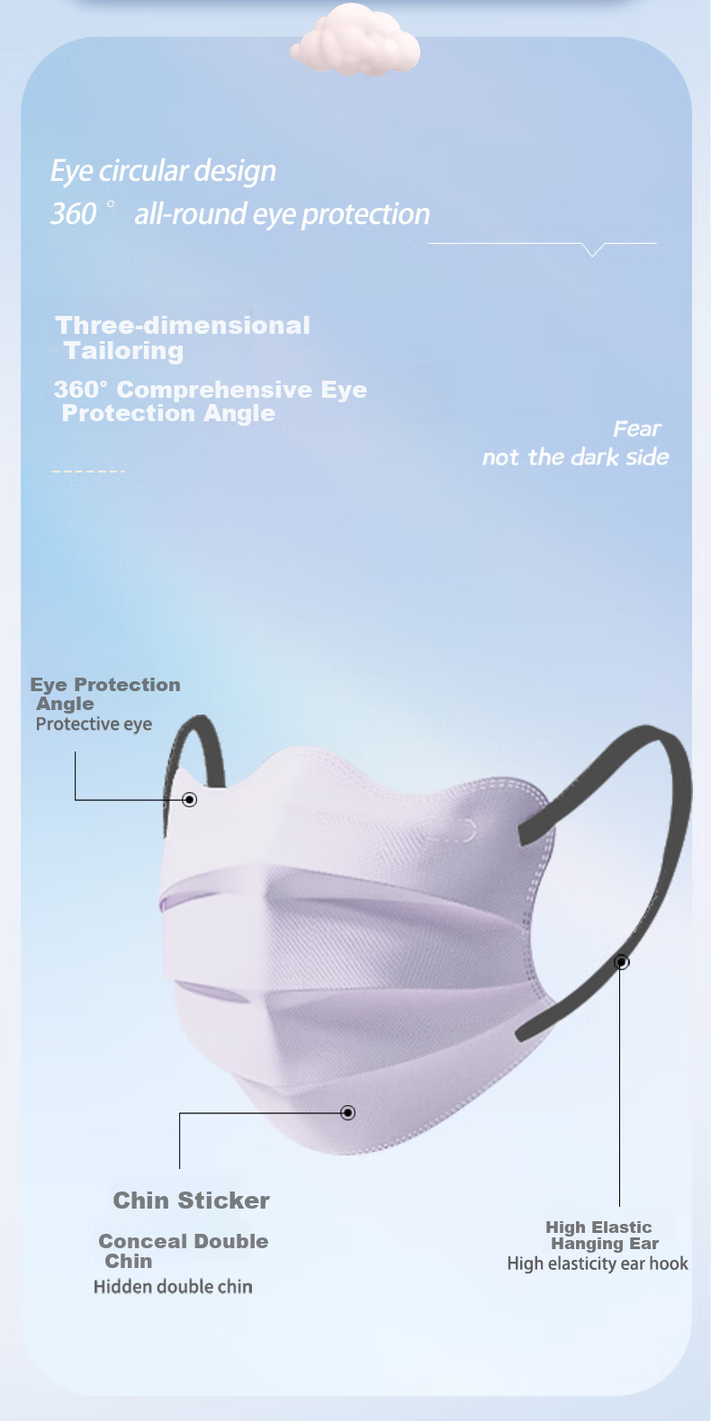 Zhierkang Disposable Adult Face Masks, Three-Layer High-Quality, Summer Lightweight Breathable Dust-Proof Sun Protection Individually Wrapped, Smoky Gray 100 Pieces 5
