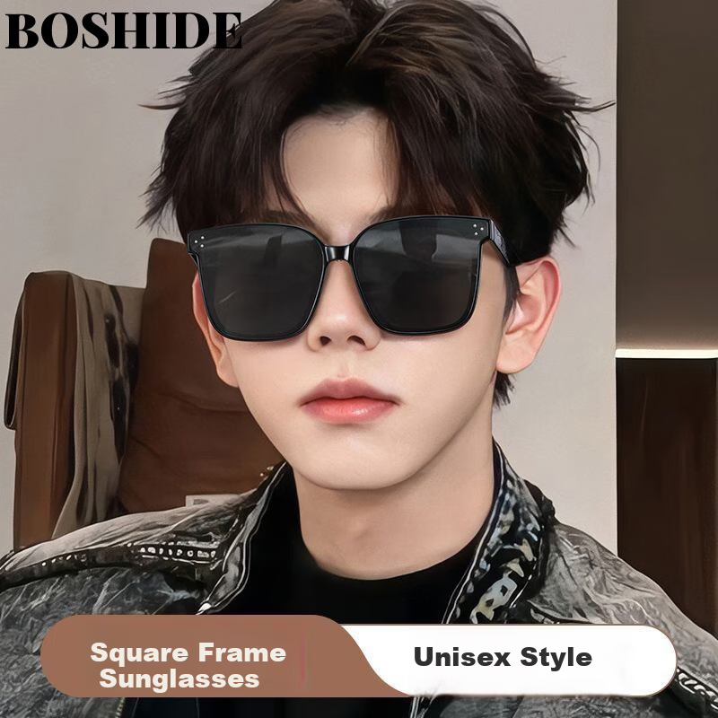 Boshide Sunglasses, Polarized Sunglasses, High-Definition UV Protection for Men And Women, Black Frame with Gray Lenses