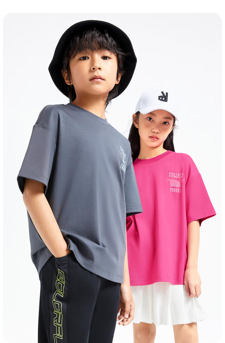 Annil [100% Cotton T-Shirt] Annil Children's Clothing, Boys And Girls Short-Sleeve T-Shirt, Summer Pure Cotton, Wrinkle-Resistant, Elastic Top 4