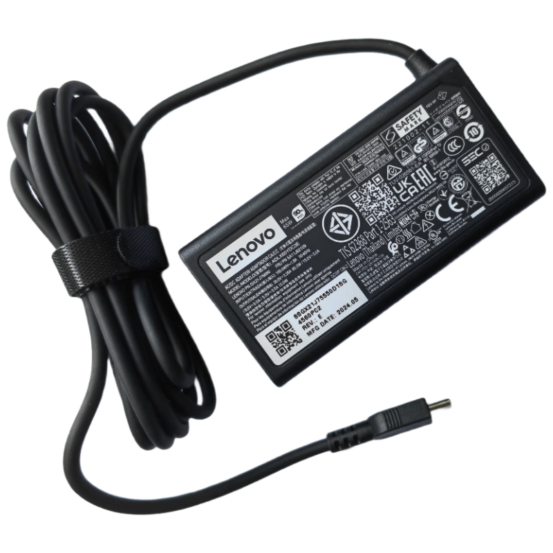 Lenovo Original Charger, ThinkPad 65W Power Adapter, Compatible with X1 X13 T490 T480 X390, Charging Cable, TYPE-C, 20V 3.25A, USB-C Power Cord